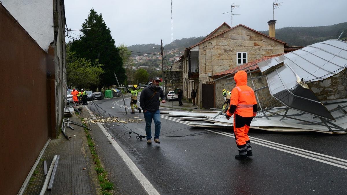 Incidencias por el temporal en Domaio