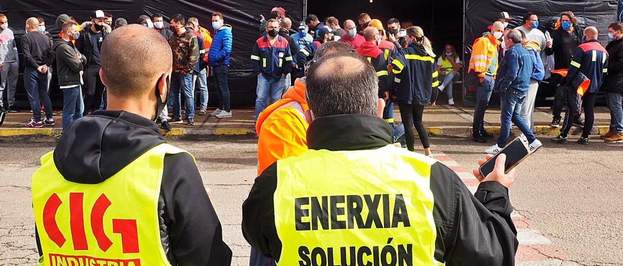 Protesta sindical para exigir una solución al problema energético de la industria