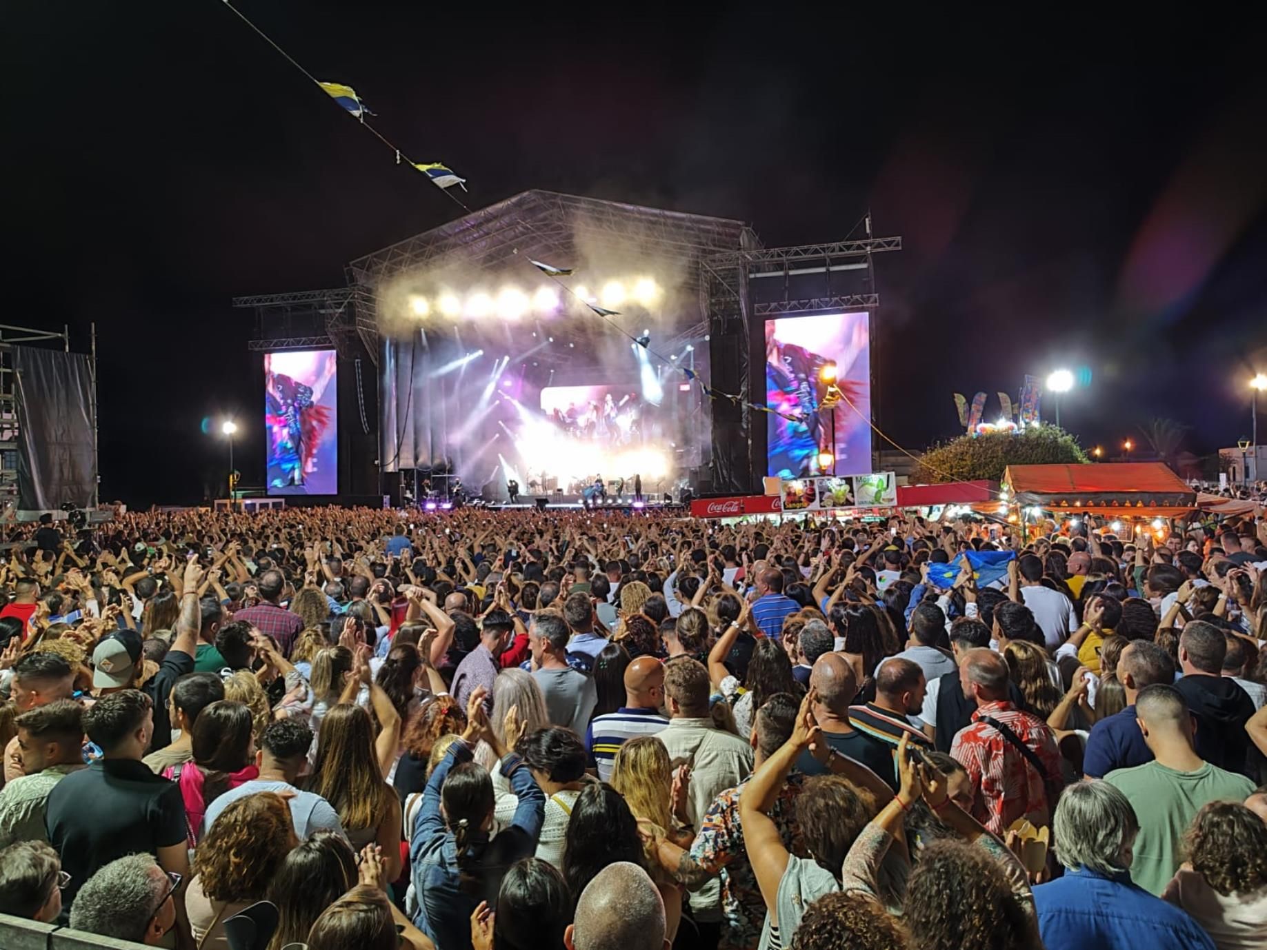 Concierto de Melendi en las fiestas de Los Dolores, en Lanzarote