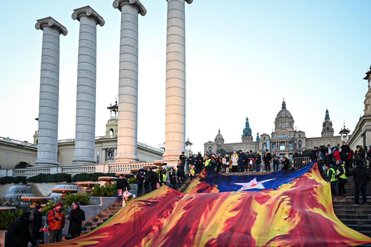 Protestas por la celebración de la cumbre España-Francia en Barcelona