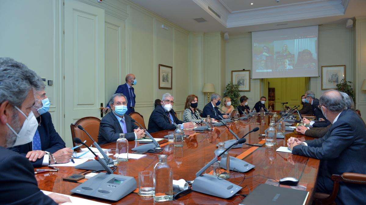 Pleno del Consejo General del Poder Judicial semipresencial durante la pandemia