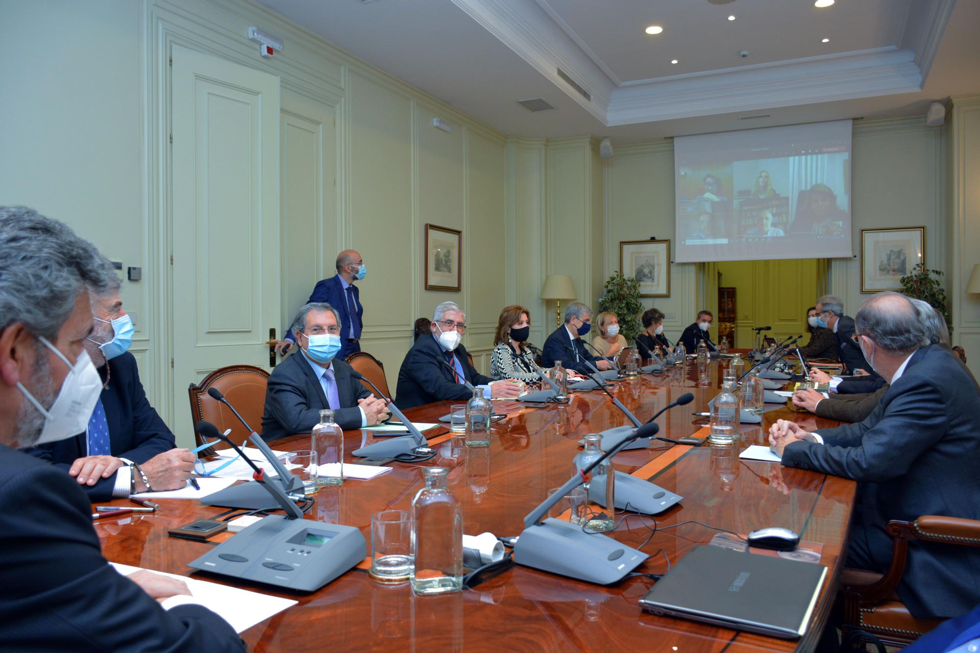 Pleno del Consejo General del Poder Judicial semipresencial durante la pandemia