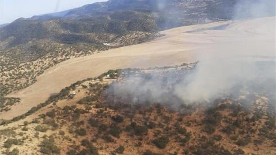 El Infoca interviene en la extinción de un incendio forestal declarado en el término de Espiel