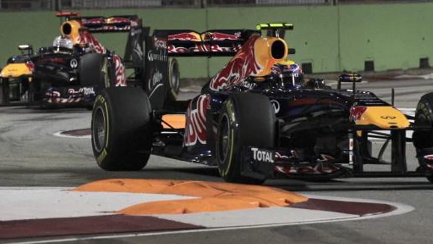 Mark Webber, en Singapur.