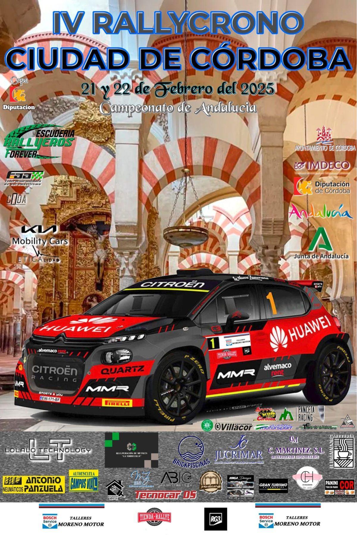 El cartel oficial de la cuarta edición del Rally-Crono Ciudad de Córdoba.