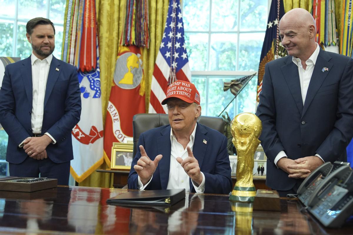 La presentación del sorteo del Mundial 2026 en el despacho de Trump