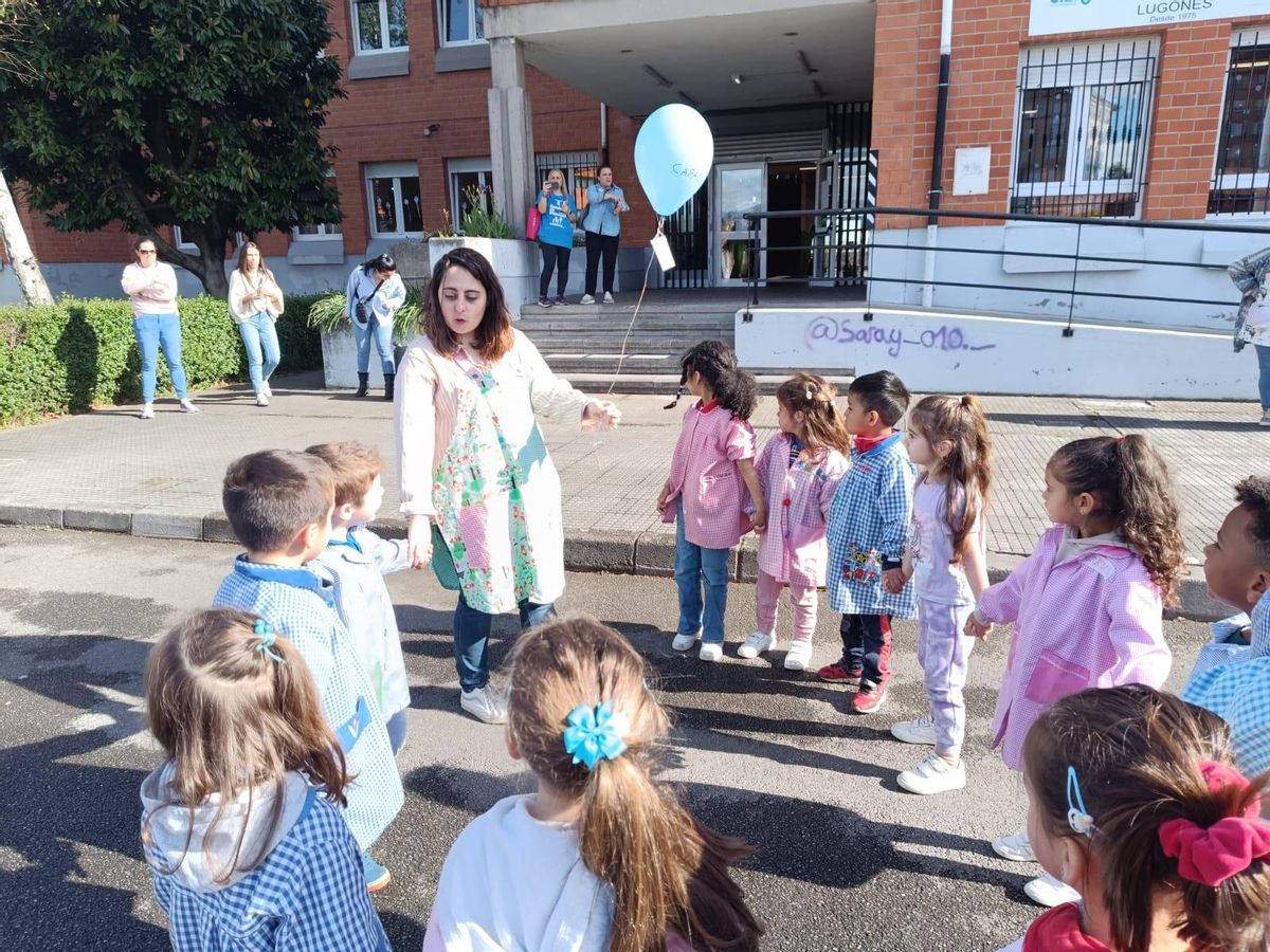 Una actividad en el colegio de La Ería