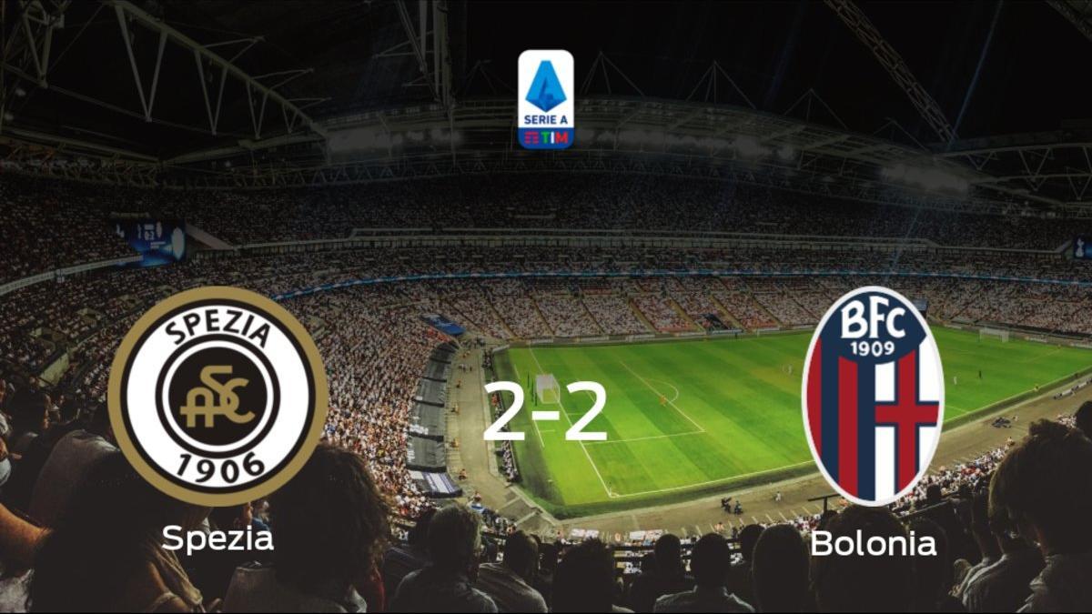 El Bolonia consigue un empate a dos ante el Spezia Calcio