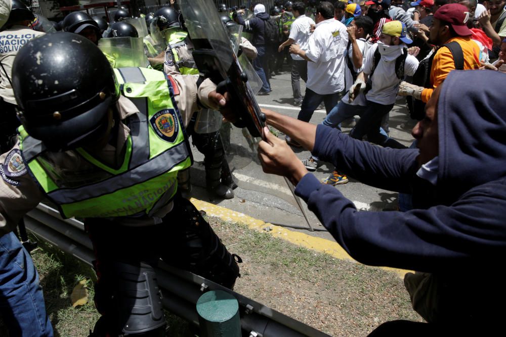 Incidentes en la marcha opositora en Venezuela