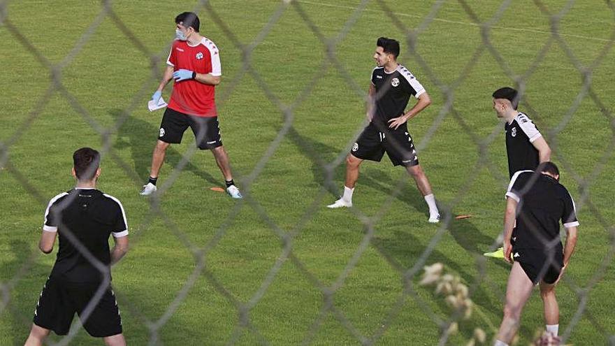 Entrenamiento del Zamora CF.