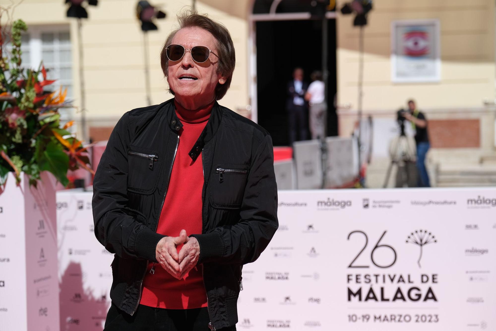 Raphael, en Málaga para recibir la biznaga Ciudad del Paraíso del Festival de Cine