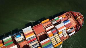 Hansweert (Netherlands), 01/03/2026.- (FILE) - A drone image shows an aerial view of the Maersk Columbus container ship arriving from Norfolk Harbour, USA, en route to Antwerp Harbour, near Hansweert, the Netherlands, 20 June 2025 (reissued 01 March 2026). Danish shipping giant Maersk announced on 01 March 2026 that it will reroute all vessels on its ME11 (Middle East-India to Mediterranean) and MECL (Middle East-India to East Coast US) service lines around the Cape of Good Hope indefinitely. The decision follows a deteriorating security situation and the reported closure of the Strait of Hormuz amid escalating regional conflict. (Países Bajos; Holanda, Amberes) EFE/EPA/OLIVIER HOSLET
