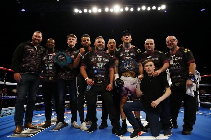 Sam Eggington celebrates with his team after ...