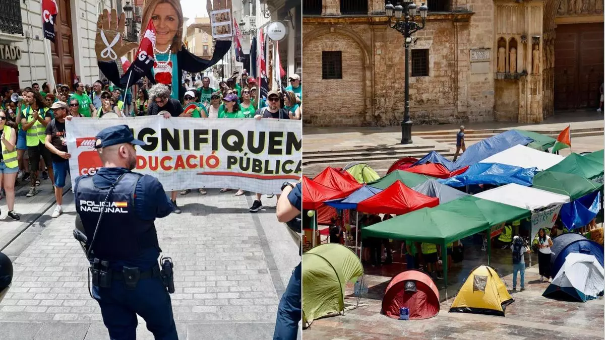 La policía corta los accesos a la calle Caballeros y al Palau para blindar el fallo de los Jaume I