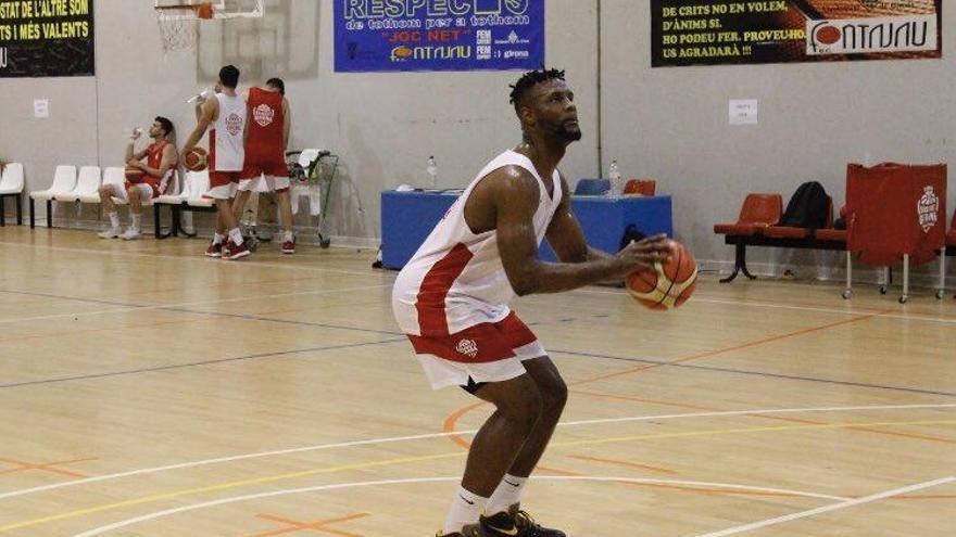 Antonio Hester durant l&#039;entrenament d&#039;aquest matí