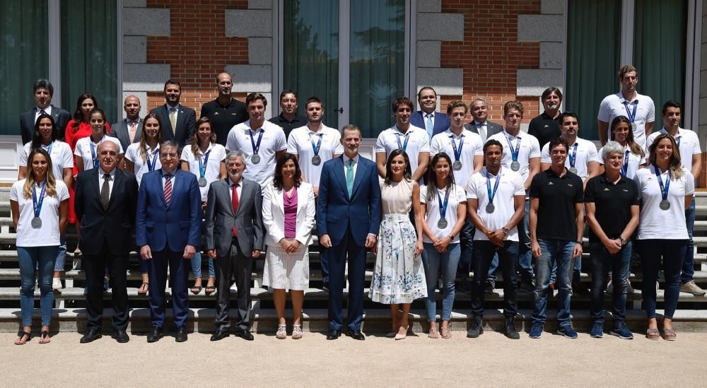 Recepción de los Reyes al waterpolo español