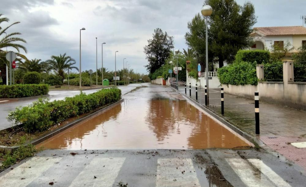 Efectos de la lluvia en Sagunt.