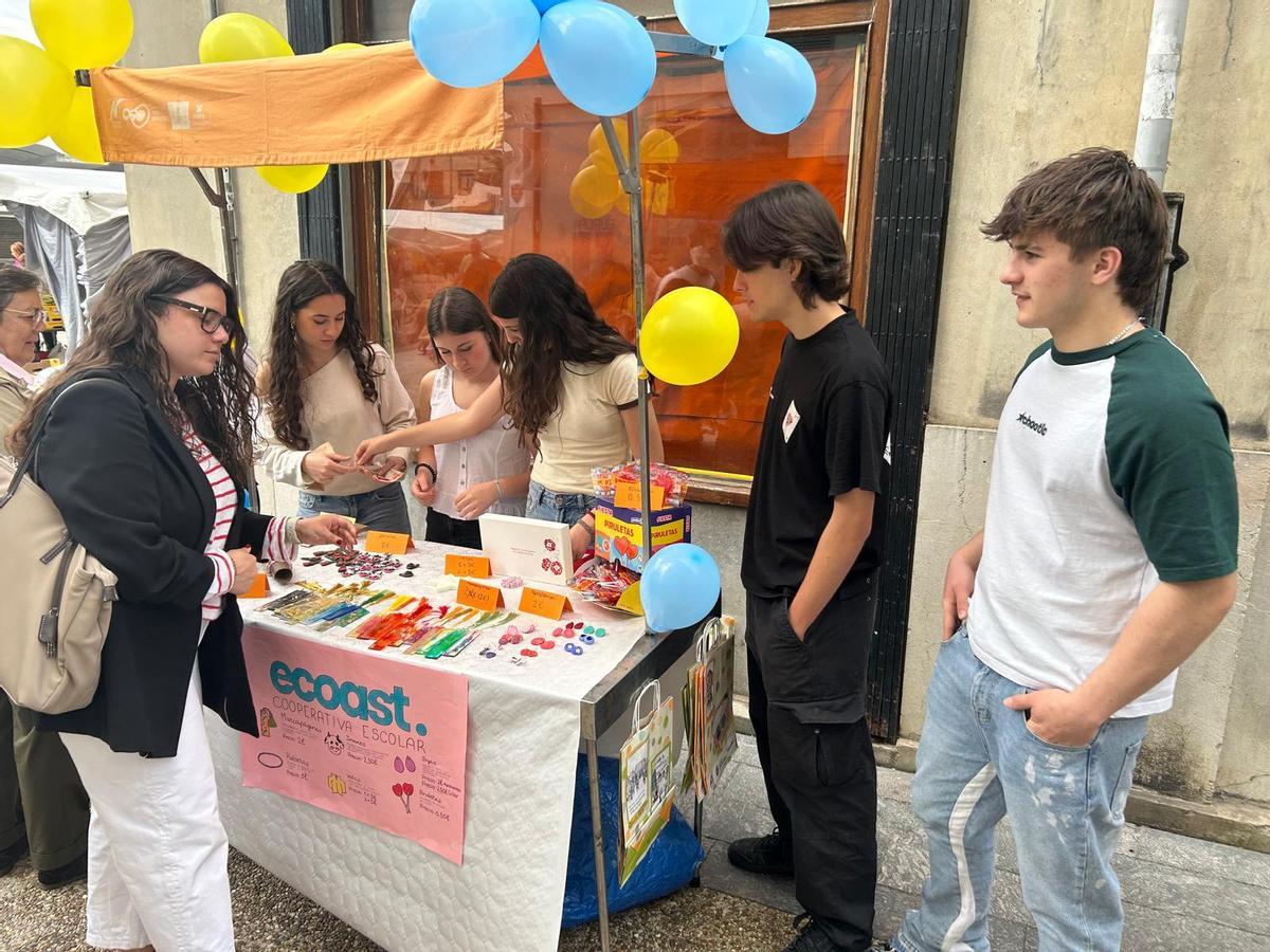 Mercado de cooperativas y asociaciones educativas en Pola de Siero.