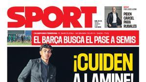 La portada de SPORT de hoy, jueves 28 de marzo de 2024