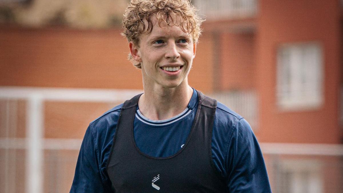 George Andrews, durante un entrenamiento de este curso del Europa.