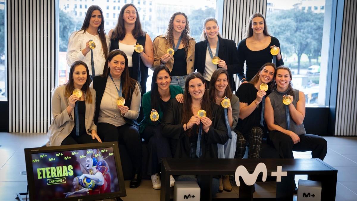 Las protagonistas, durante la presentación