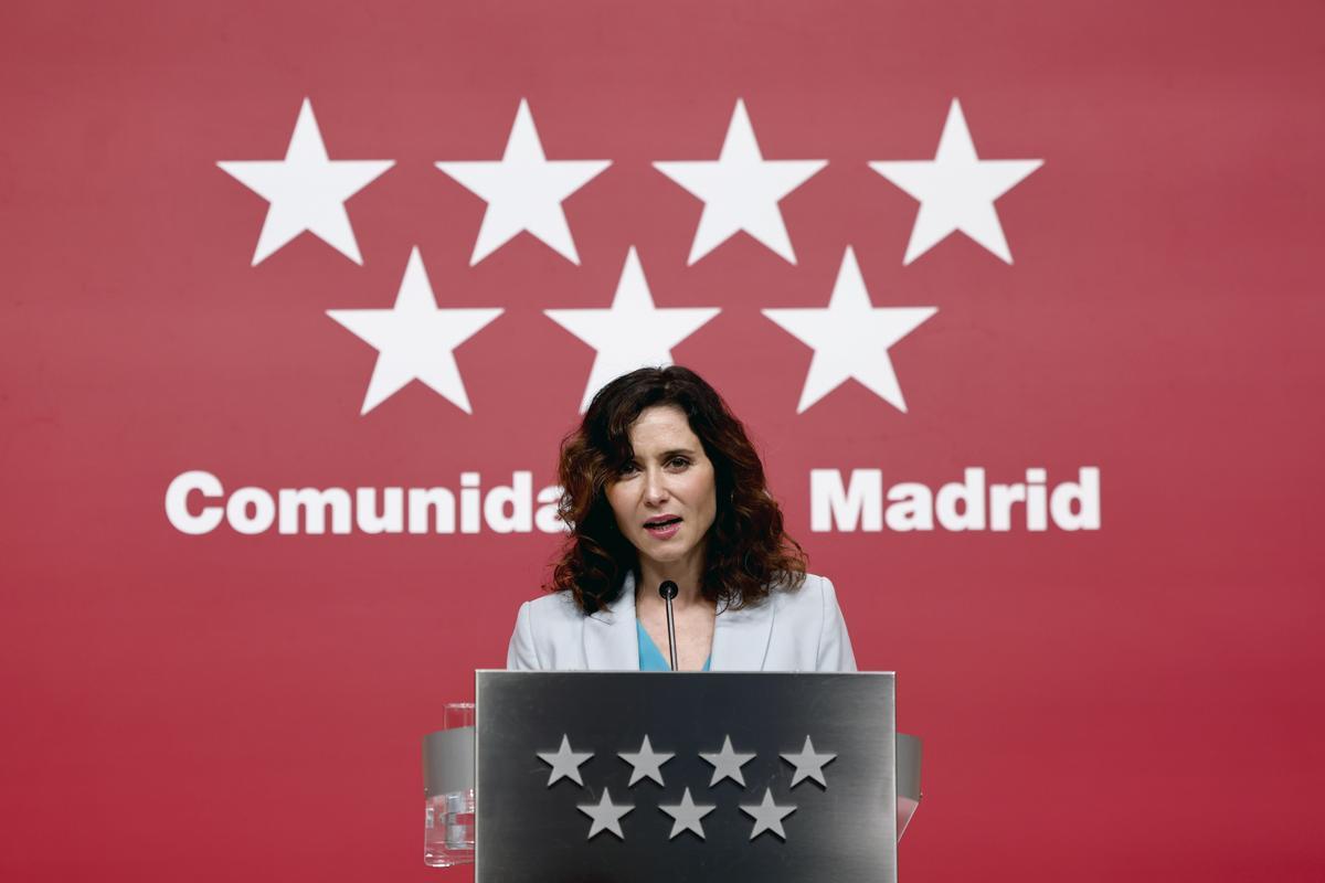 La presidenta de la Comunidad de Madrid, Isabel Díaz Ayuso, durante su balance del curso político el pasado miércoles.