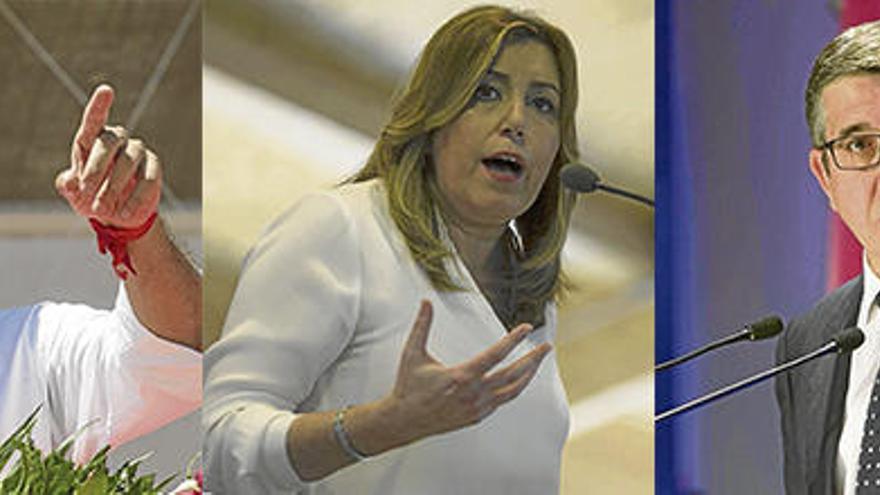 Pedro Sánchez, Susana Díaz y Patxi López