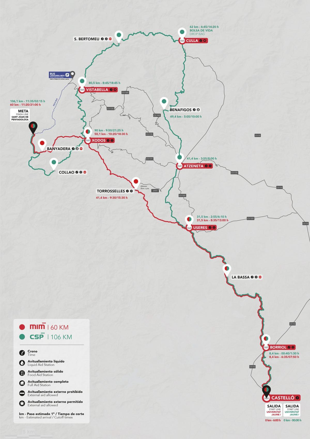 Recorrido de la Penyagolosa Trails 2022.