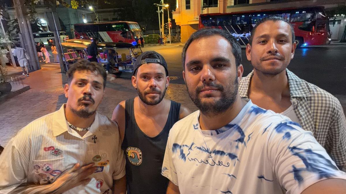Saulo, Acaymo, Christian y Alejandro, los cuatro tinerfeños atrapados en Tailandia