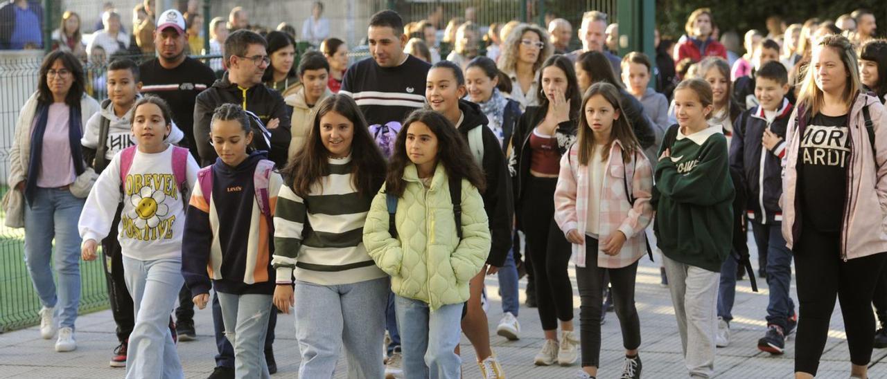 Inicio del curso, el pasado jueves, el en CEIP Xesús Golmar. |   // BERNABÉ/JAVIER LALÍN