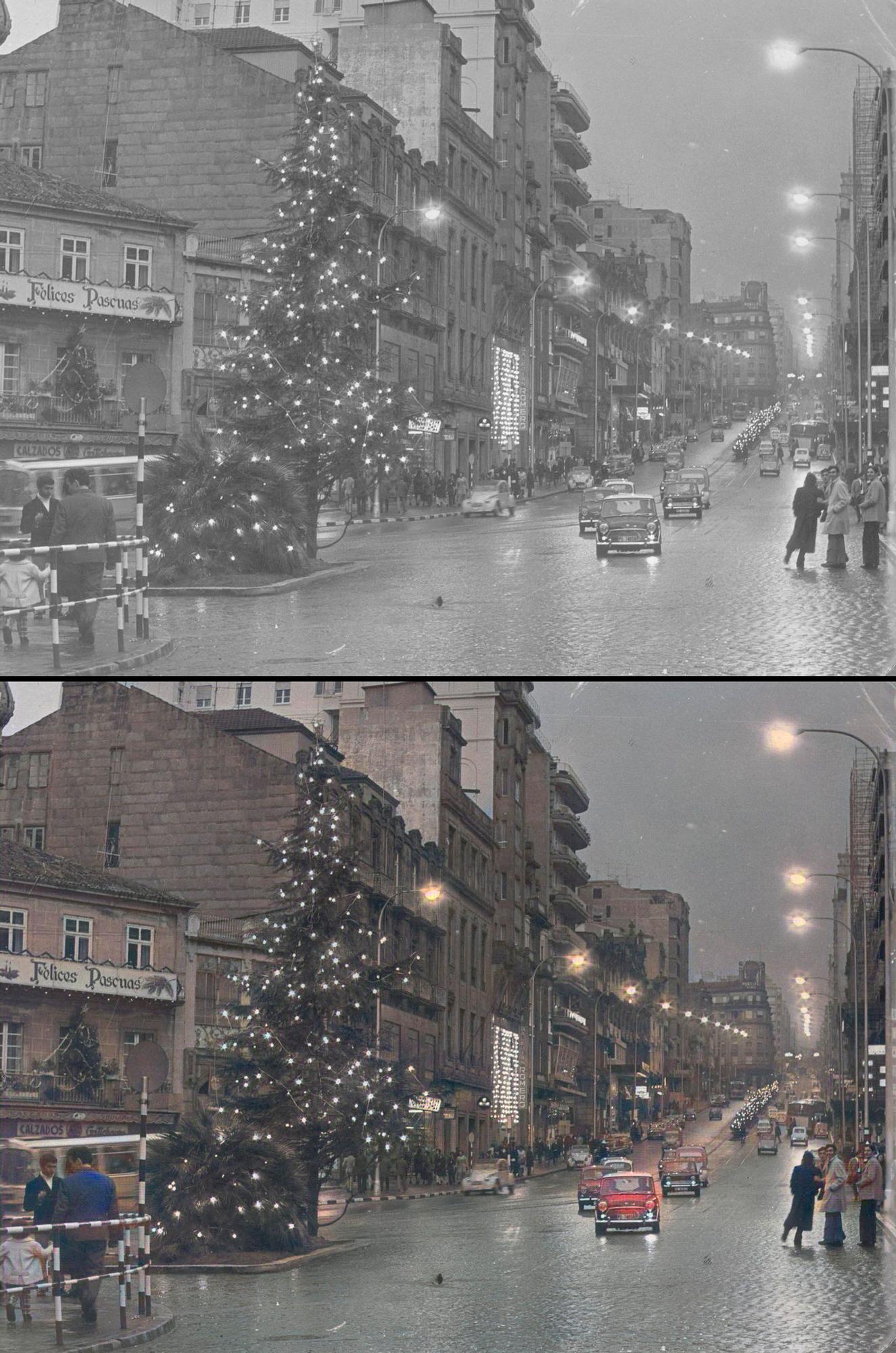 calle jose antonio ahora urzaiz navidad 1970.jpg