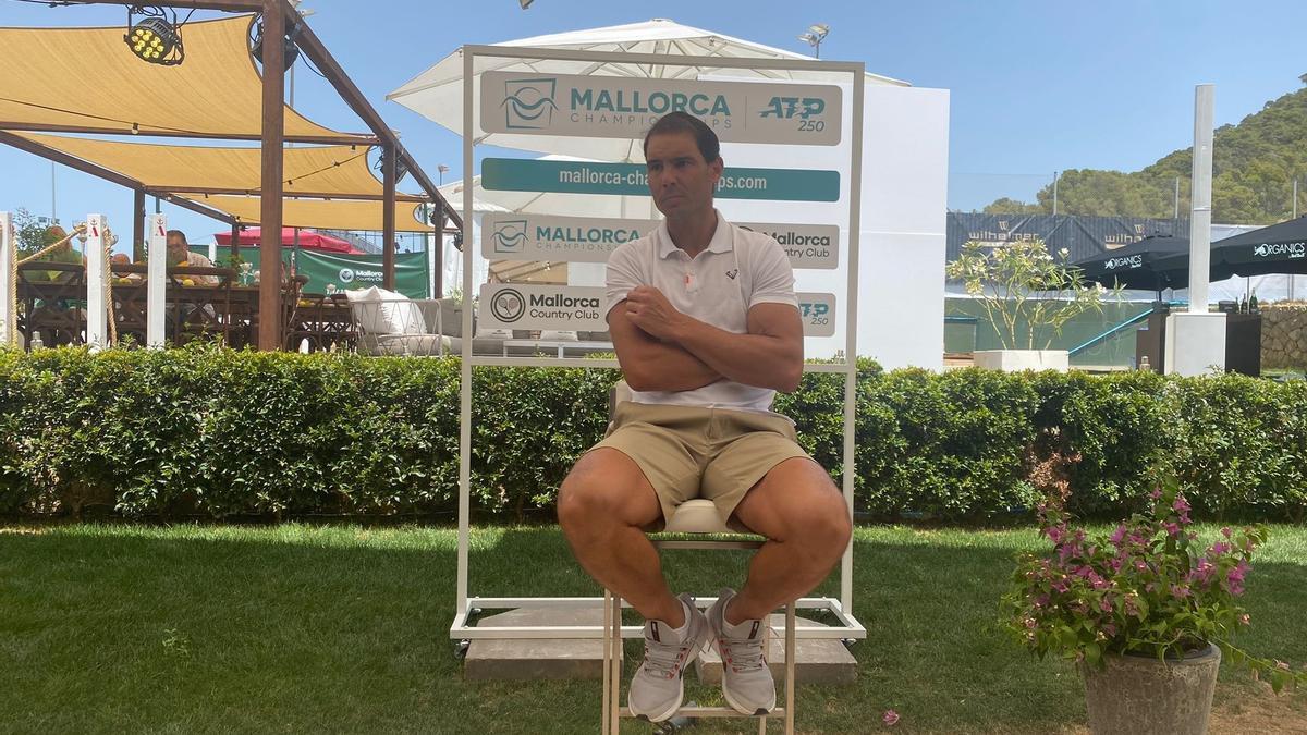 El tenista Rafael Nadal, en rueda de prensa.