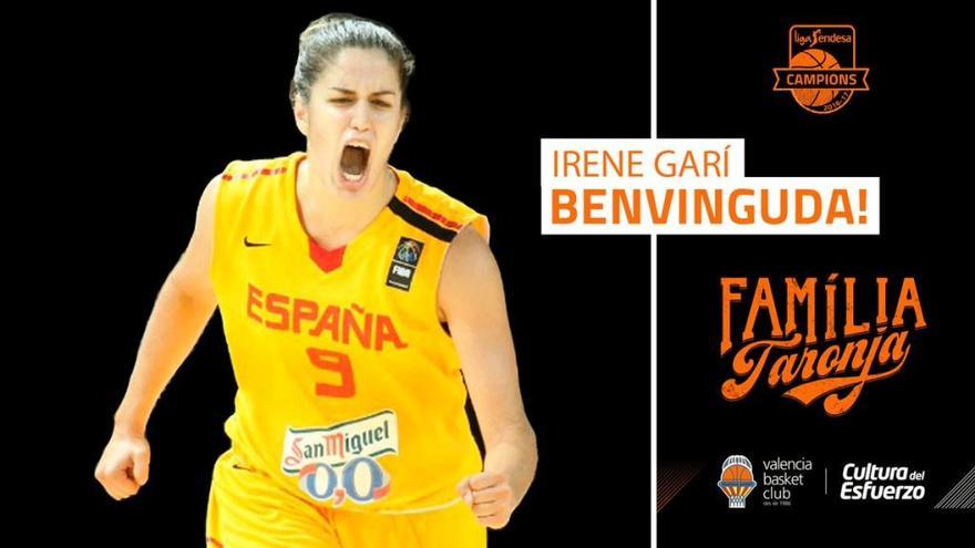 Irene Garí se incorpora al Valencia Basket