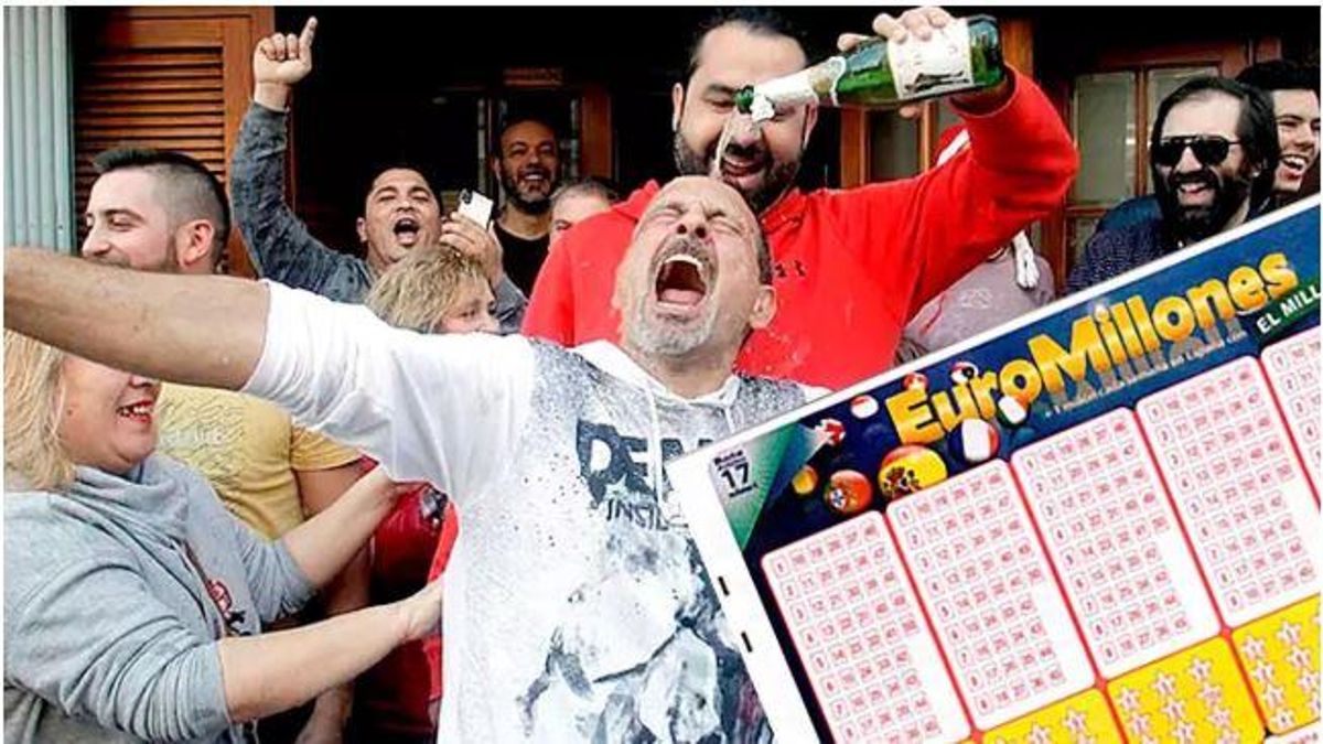 Celebración del premio de Euromillones