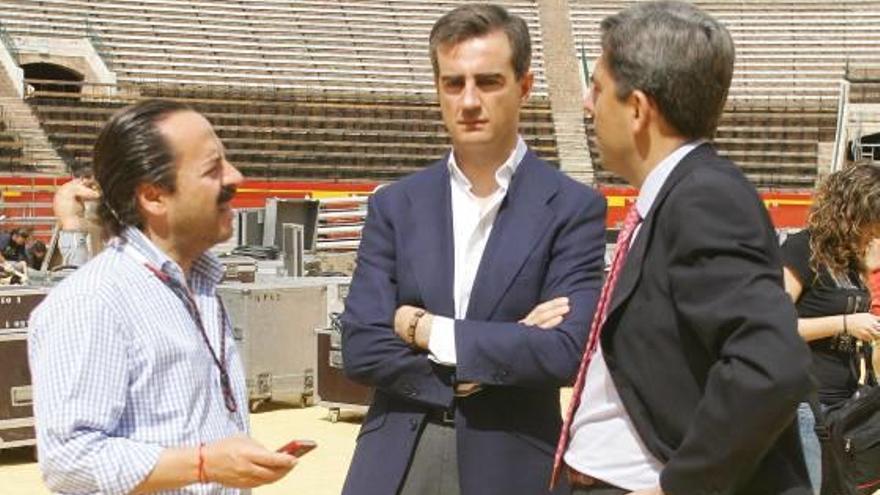 Álvaro Pérez (izq.), Ricardo Costa (centro) y Vicente Rambla (dch.) en una imagen de 2009.