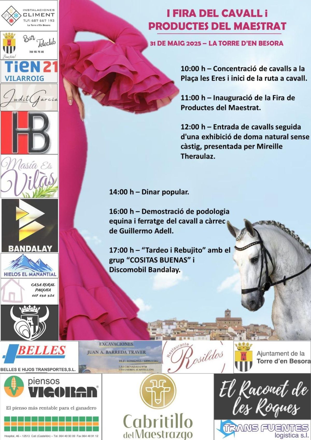 Cartel de la I Fira del Cavall de la Torre d'en Besora.