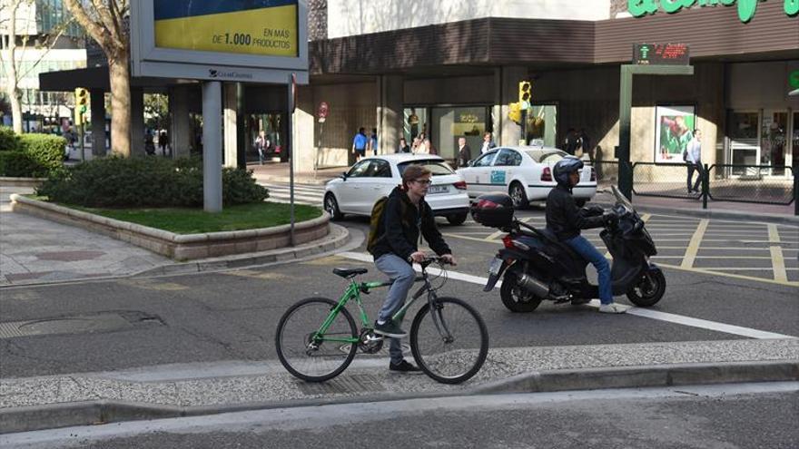 El carril bici de Sagasta casi triplicará el tráfico en Goya