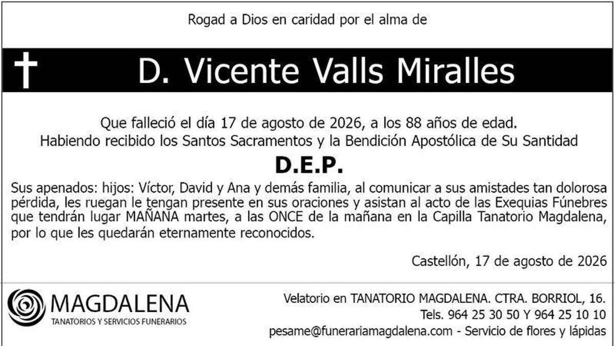 D. Vicente Valls Miralles