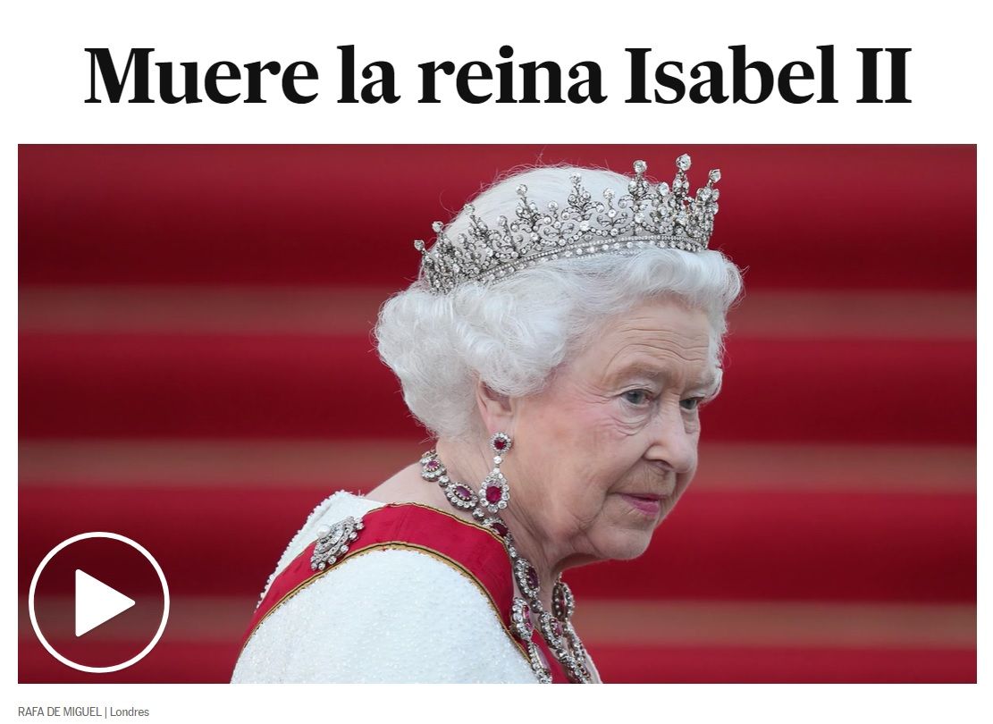 La portada de El País.