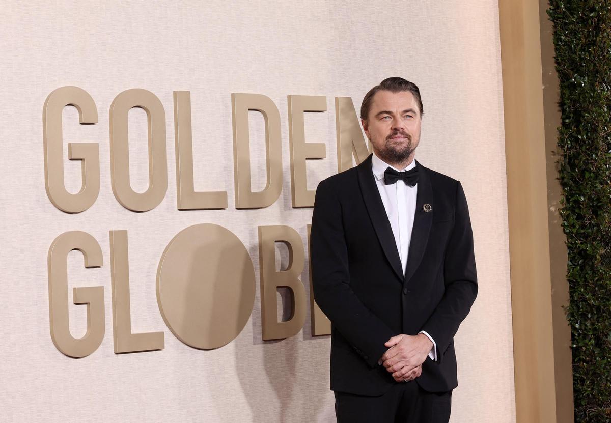 Leonardo DiCaprio en los Globos de Oro.