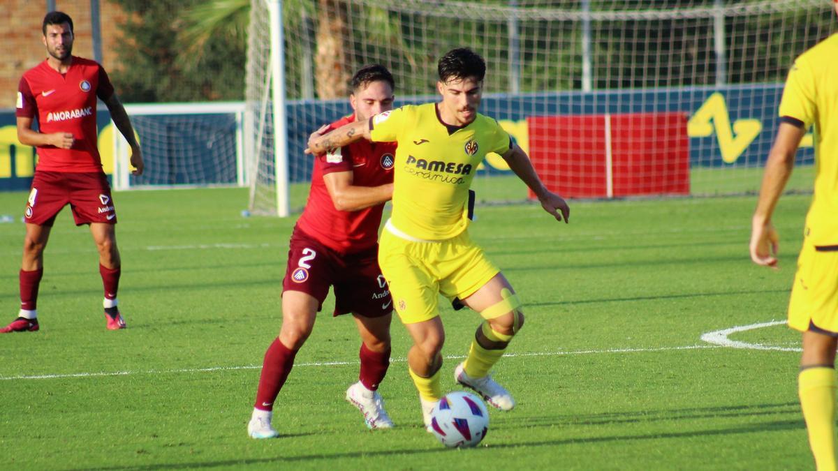 Marcos Sánchez anotó su primer gol con el filial amarillo.
