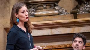 La líder de los Comuns en el Parlament, Jéssica Albiach, y el portavoz, David Cid.