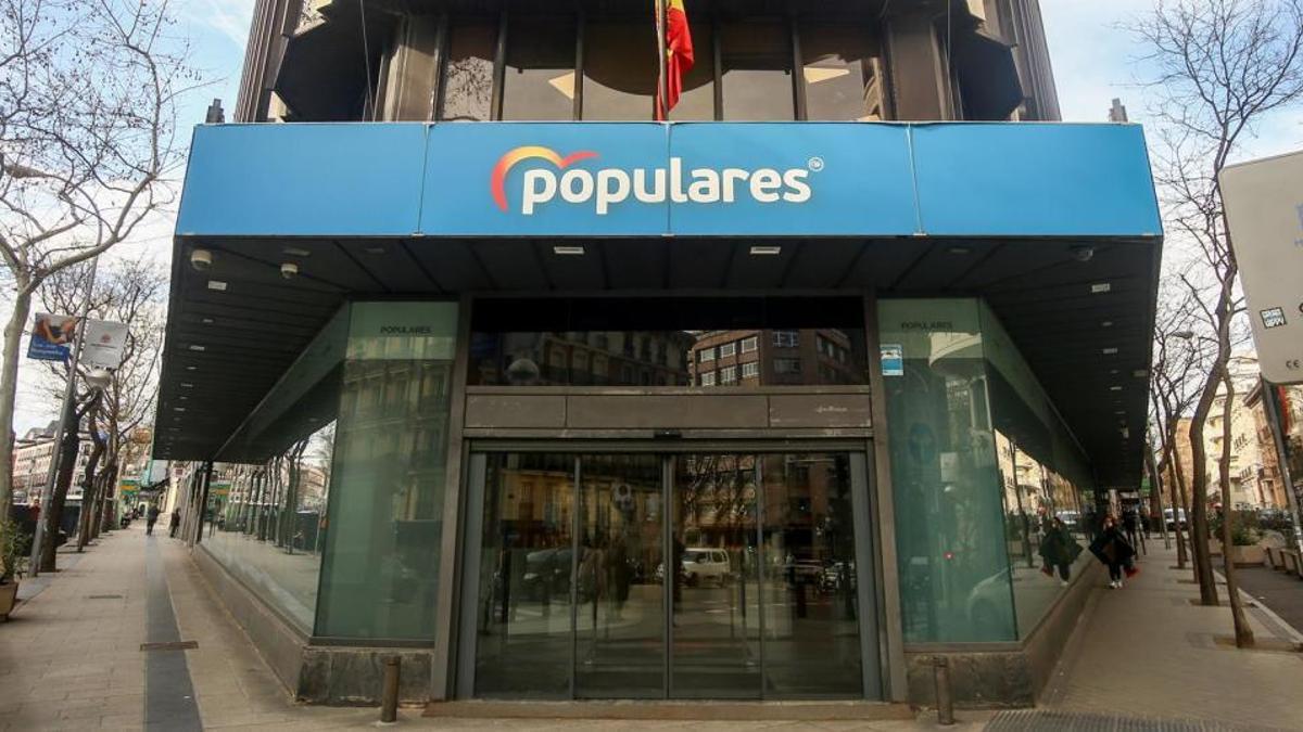La sede del PP en Génova.