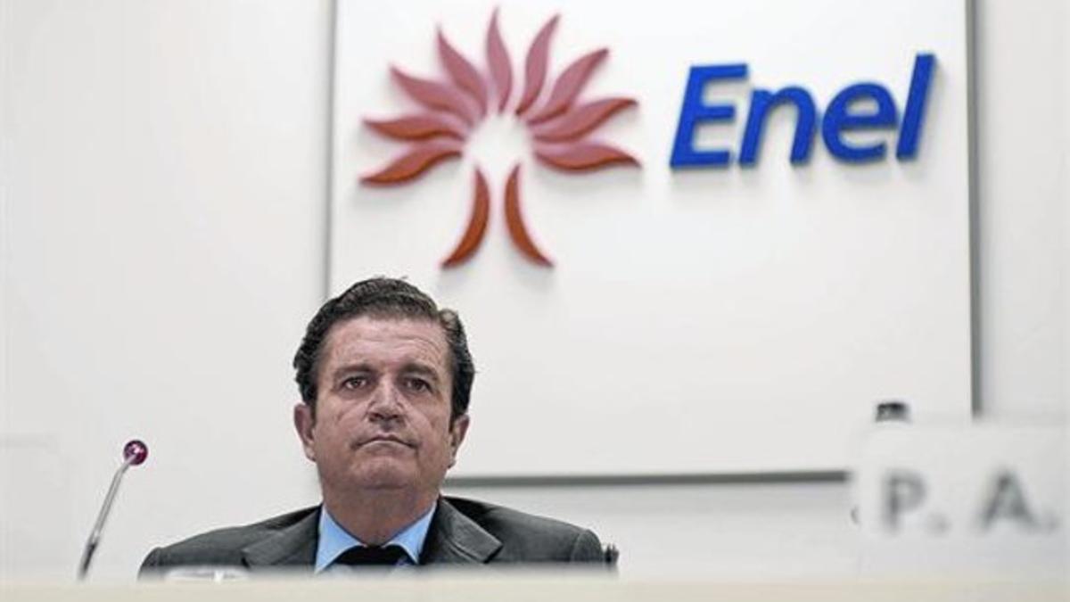 Borja Prado, durante la presentación de los planes de Enel en marzo pasado en Roma.