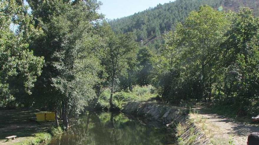 Río Támega a su paso por Verín. // J. Regal