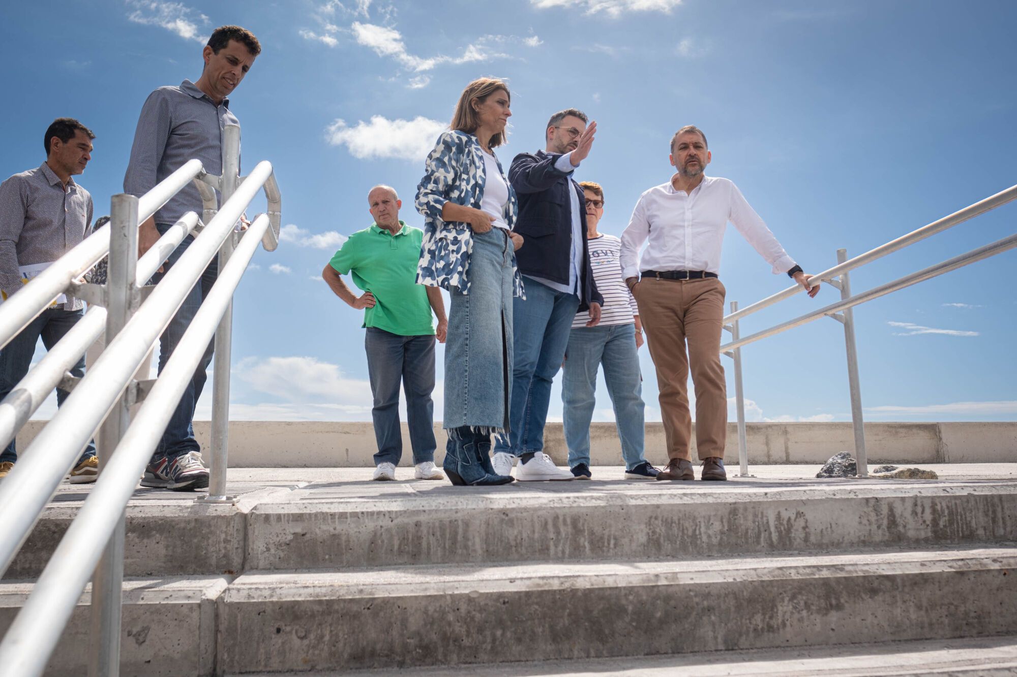 Inauguración de la escollera de Las Teresitas