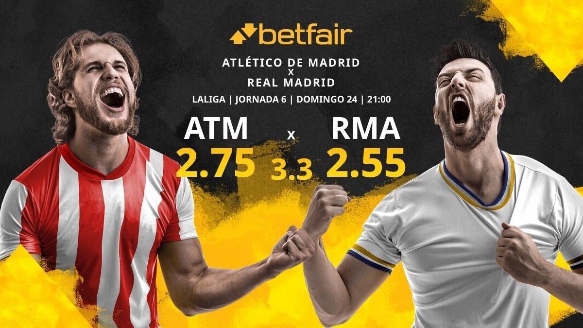 Atlético de Madrid vs. Real Madrid CF: horario, TV, estadísticas, clasificación y pronósticos