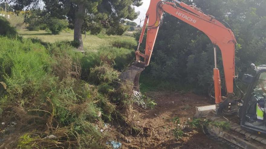 La CHS limpia el cauce del barranco de Sendra tras seis meses de peticiones