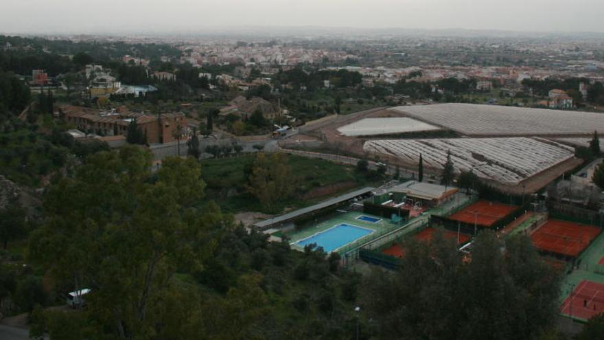 Vista panorámica de la pedanía de Algezares en una imagen tomada desde el Santuario de la Fuensanta.