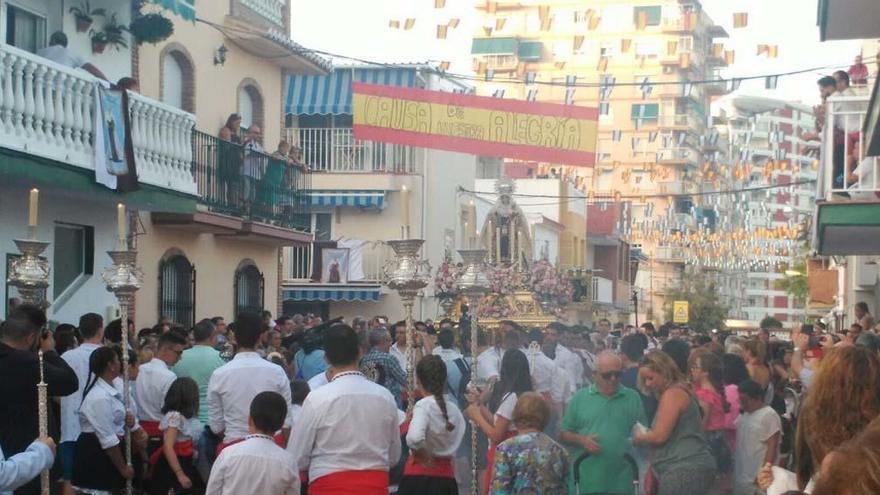 Imagen de la procesión de Las Melosas, en Torre del Mar.